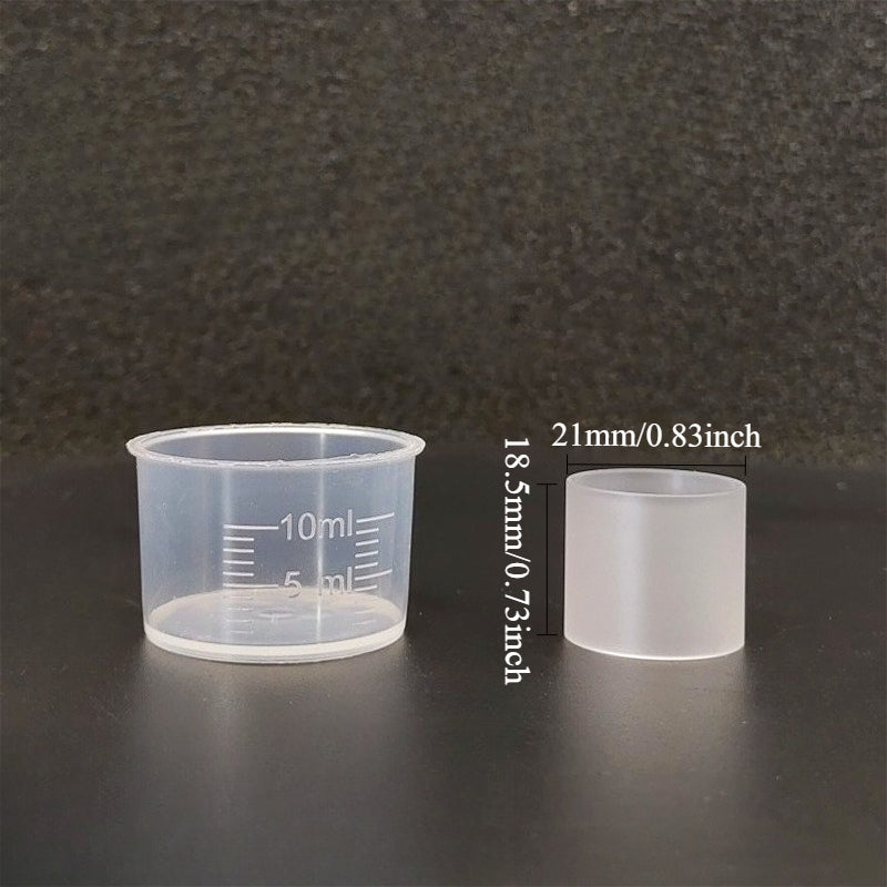 High-Temp Plastic Knurling Glossy Straight Tube Measuring Cups for Precise measurement of small-dose liquids