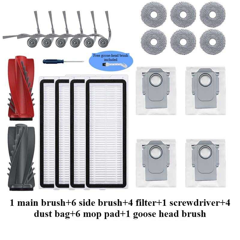 Compatible for Roborock P20 Pro / G20s Ultra Vacuum Cleaner Accessories Side Brush Roller Brush HEPA Filter Mop Cloth