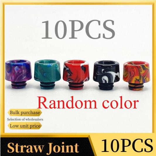 10PCS 510 Resin Random Color Straw Joint