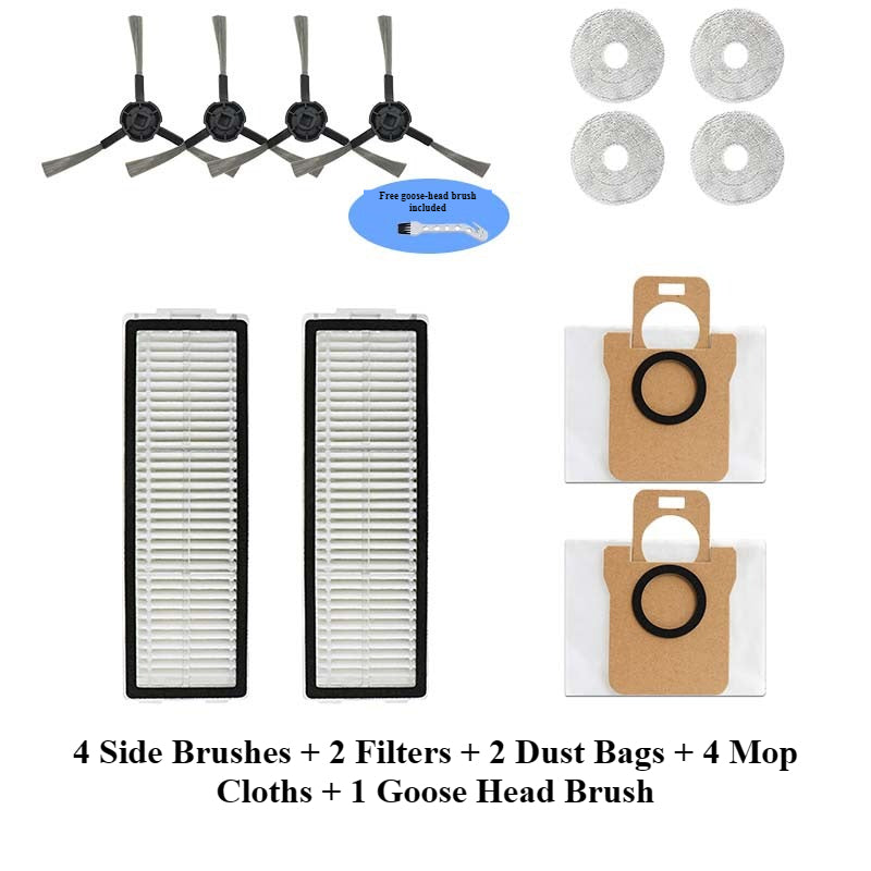 For Xiaomi Mi Robot Vacuum X20 Pro / X20 Max Accessories, Roller Brush, Side Brush, Hepa Filter, Mop Cloth, Dust Bag