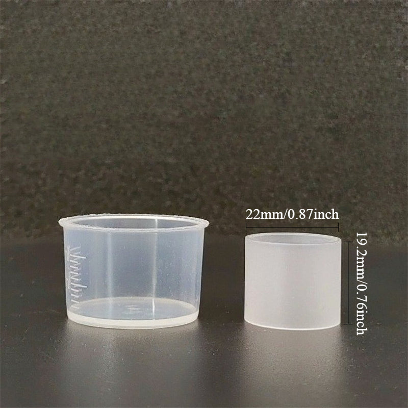 High-Temp Plastic Knurling Glossy Straight Tube Measuring Cups for Precise measurement of small-dose liquids