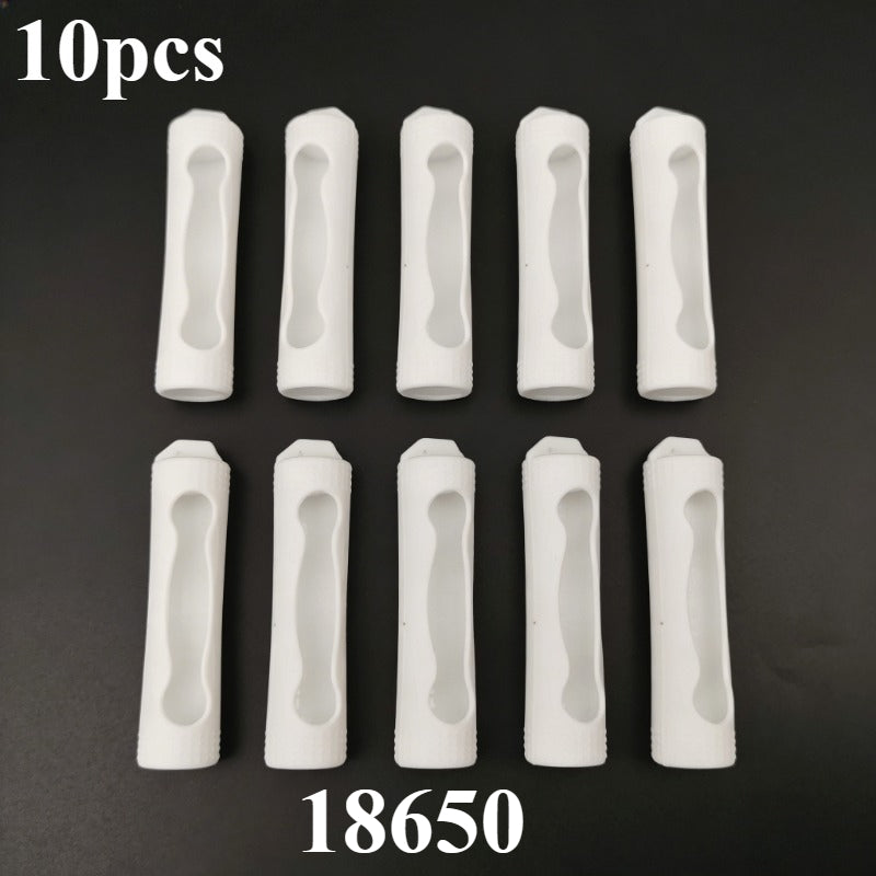 10PCS 18650 Lithium Battery Silicone Sleeve Non-Slip Shockproof Protective Cover