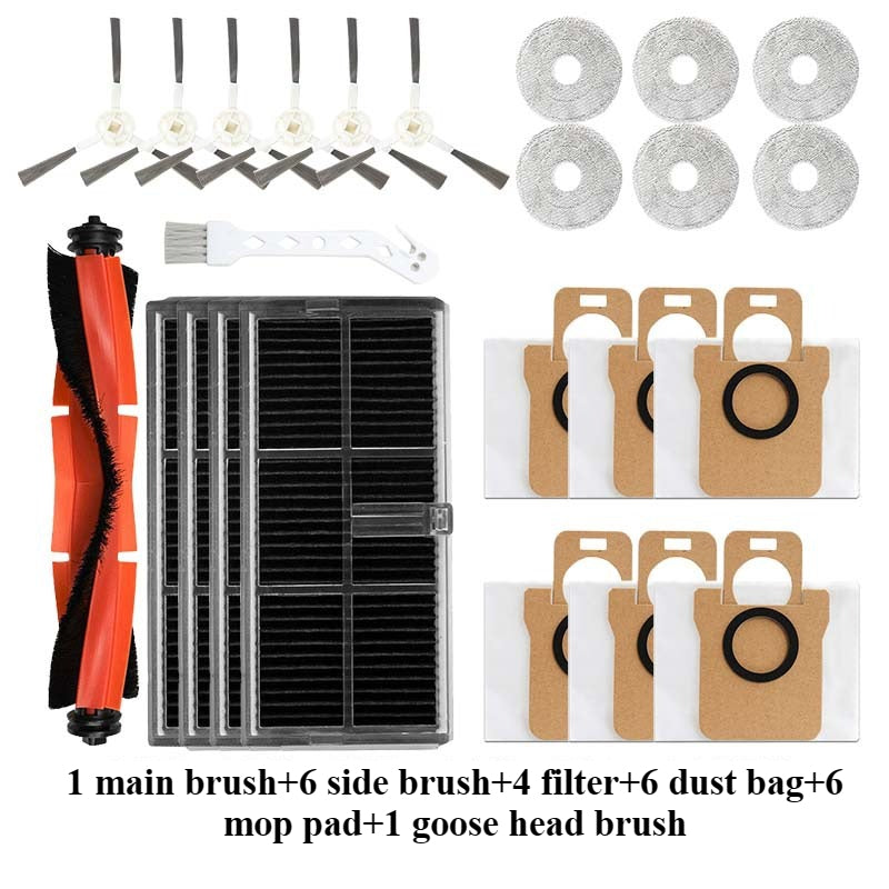 Compatible for Xiaomi MiJia Omni M30S B103CN Vacuum Cleaner Parts Main Brush Dust Bag HEPA Filter Side Brush