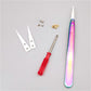 High-Temperature Resistant Smooth Stainless Steel Ceramic Tweezers - Household Pointed & Bent Tip Tool Set