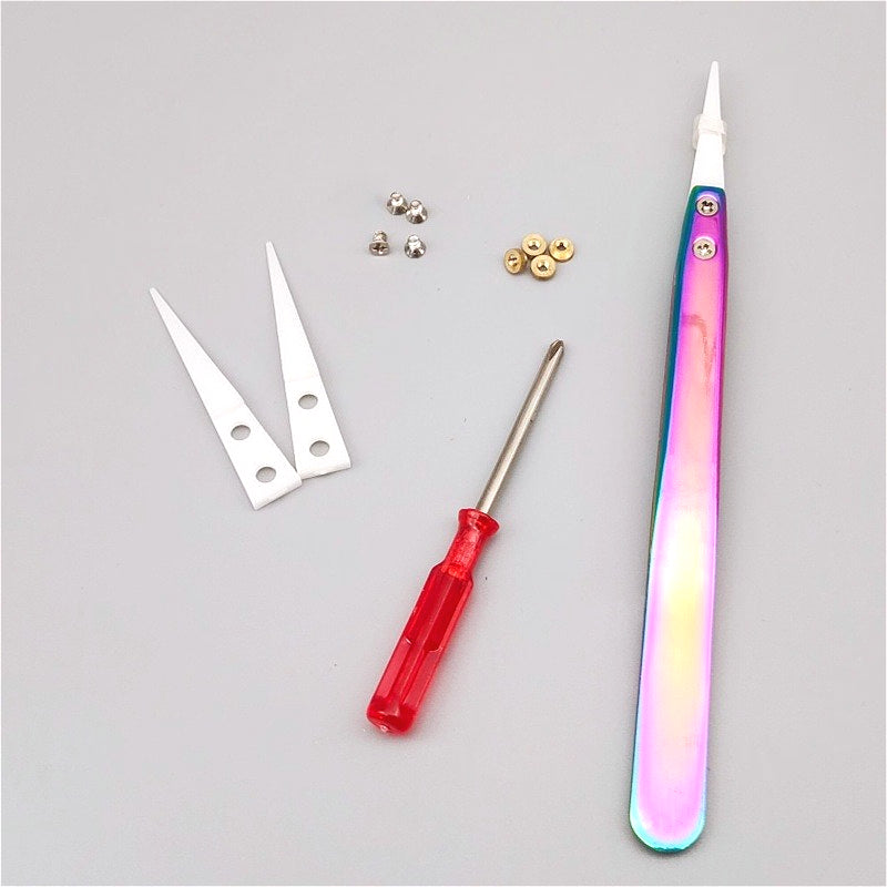 High-Temperature Resistant Smooth Stainless Steel Ceramic Tweezers - Household Pointed & Bent Tip Tool Set