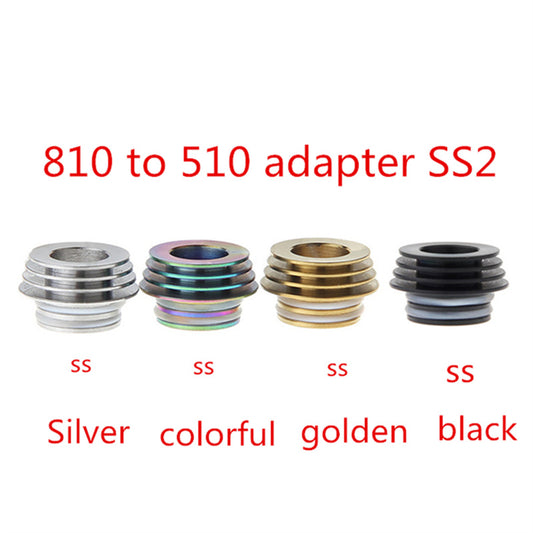 1PCS 810 To 510 Stainless Steel Heat Dissipation Straw Joint Adapter