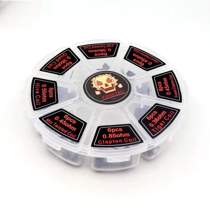 Straw Joint 8 In 1 Prebuilt Coil Box Twisted Quad Alien Electronic Accessories 1Box