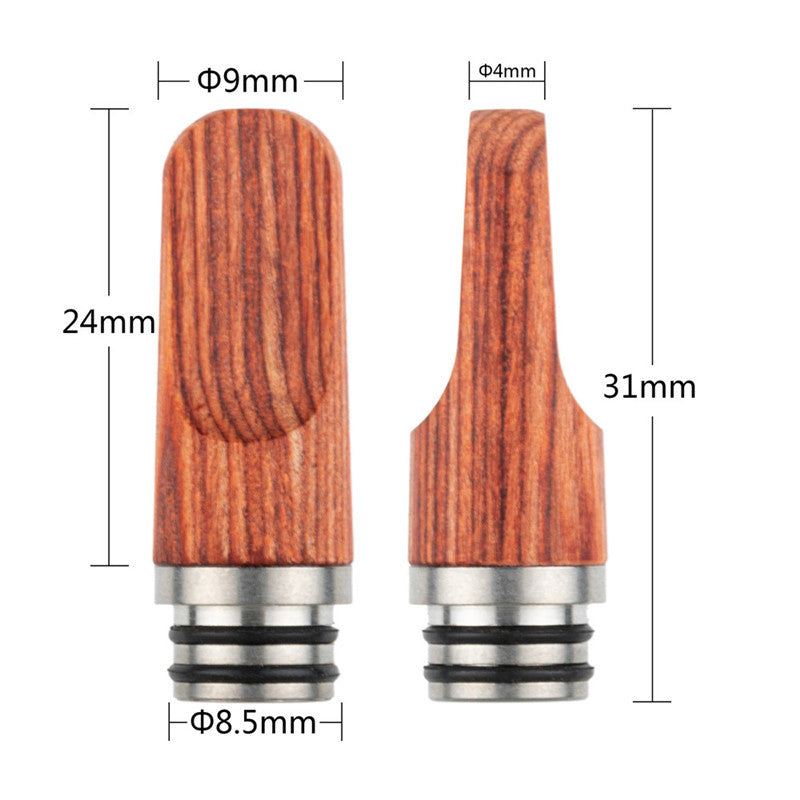 1PCS 510 Stainless Steel + Wood Straw Joint