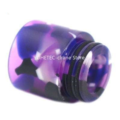 2PCS 810 Purple and Black Long Resin Straw Joint