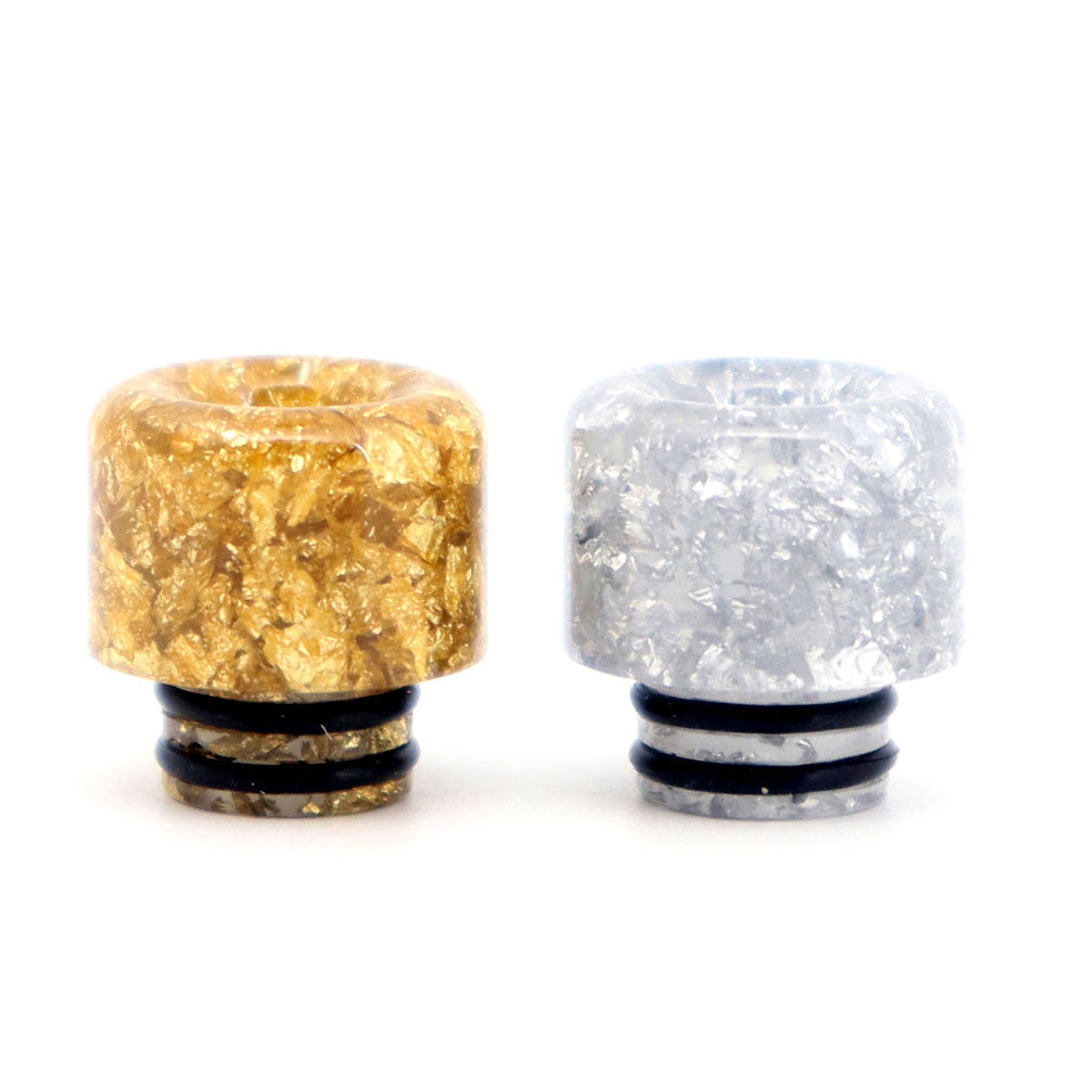 1PCS 510 Gold and Silver Spot Resin Straw Joint