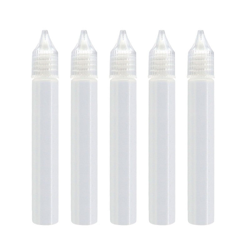 Straw Joint PE Dropper Bottle Empty with Needle Cap Oil Container 5Pcs