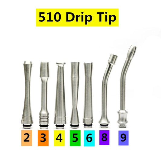 1PCS 510 Long Stainless Steel Straw Joint 510 MTL Metal Straw Joint