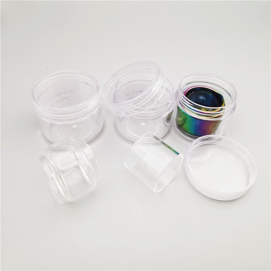 1PC FATUBE Straight  Bubble Clear  Rainbow Spare GLASS TUBE Cup ABCD Acrylic round box packaging