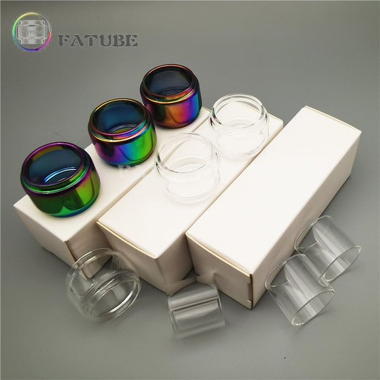 3PCS FATUBE Straight  Bubble Clear  Rainbow Spare GLASS TUBE Cup Independent Carton customized (model or size U need) ABCD