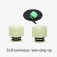 1PCS 510 Luminous Wide Bore Resin Straw Joint