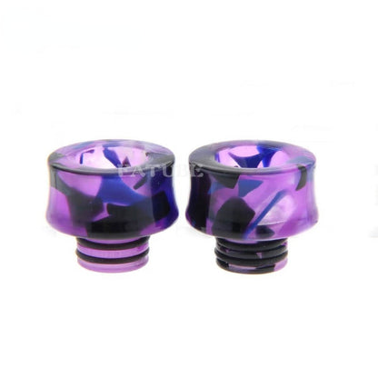 2PCS 510 Purple and Black Cone Resin Straw Joint