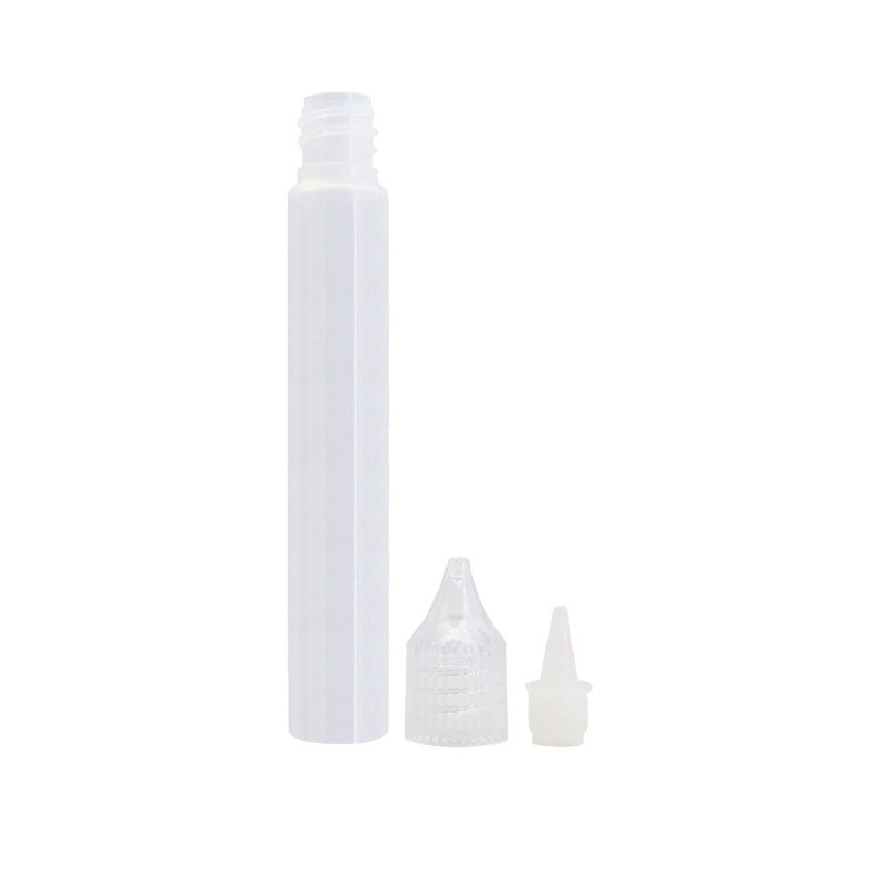 Straw Joint PE Dropper Bottle Empty with Needle Cap Oil Container 5Pcs