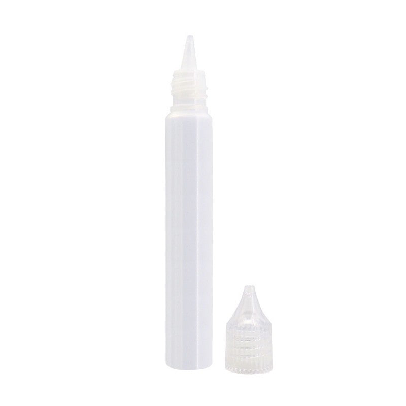 Straw Joint PE Dropper Bottle Empty with Needle Cap Oil Container 5Pcs