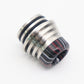 2PCS 810 Stainless Steel + Resin Stripes Multi Material  Interface Straw Joint