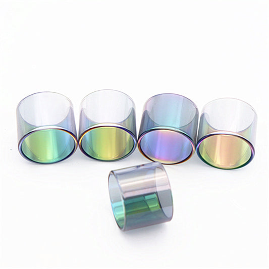 5PCS Translucent rainbow Straight Glass TUBE For Dead Rabbit 3