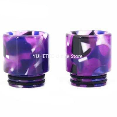 2PCS 810 Purple and Black Long Resin Straw Joint