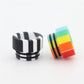 1PCS 810 Rainbow Stripes Brief Paragraph Resin Straw Joint